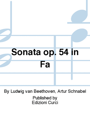 Book cover for Sonata op. 54 in Fa