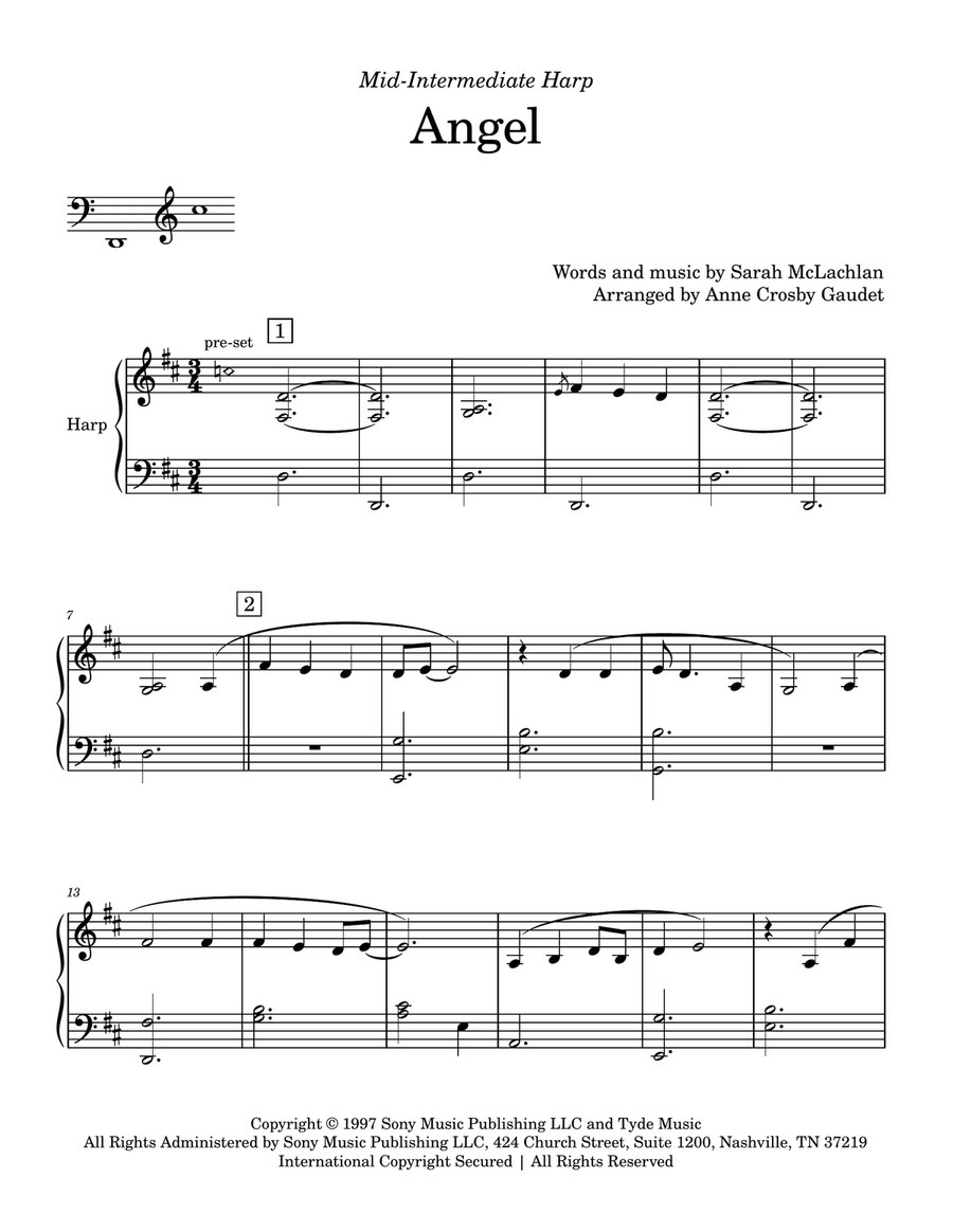 Angel Celtic Harp scores gallery preview page 2