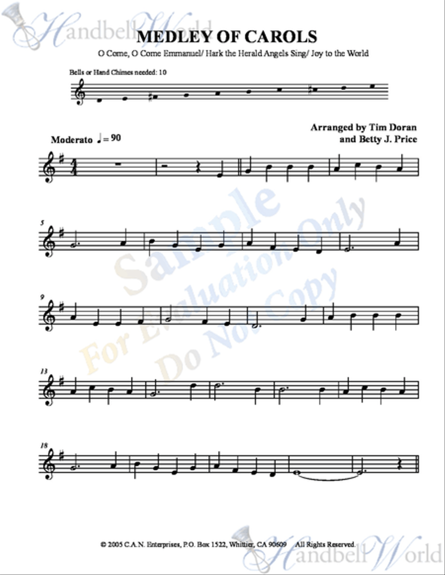 Medley of Carols 2-Octaves scores gallery preview page 2