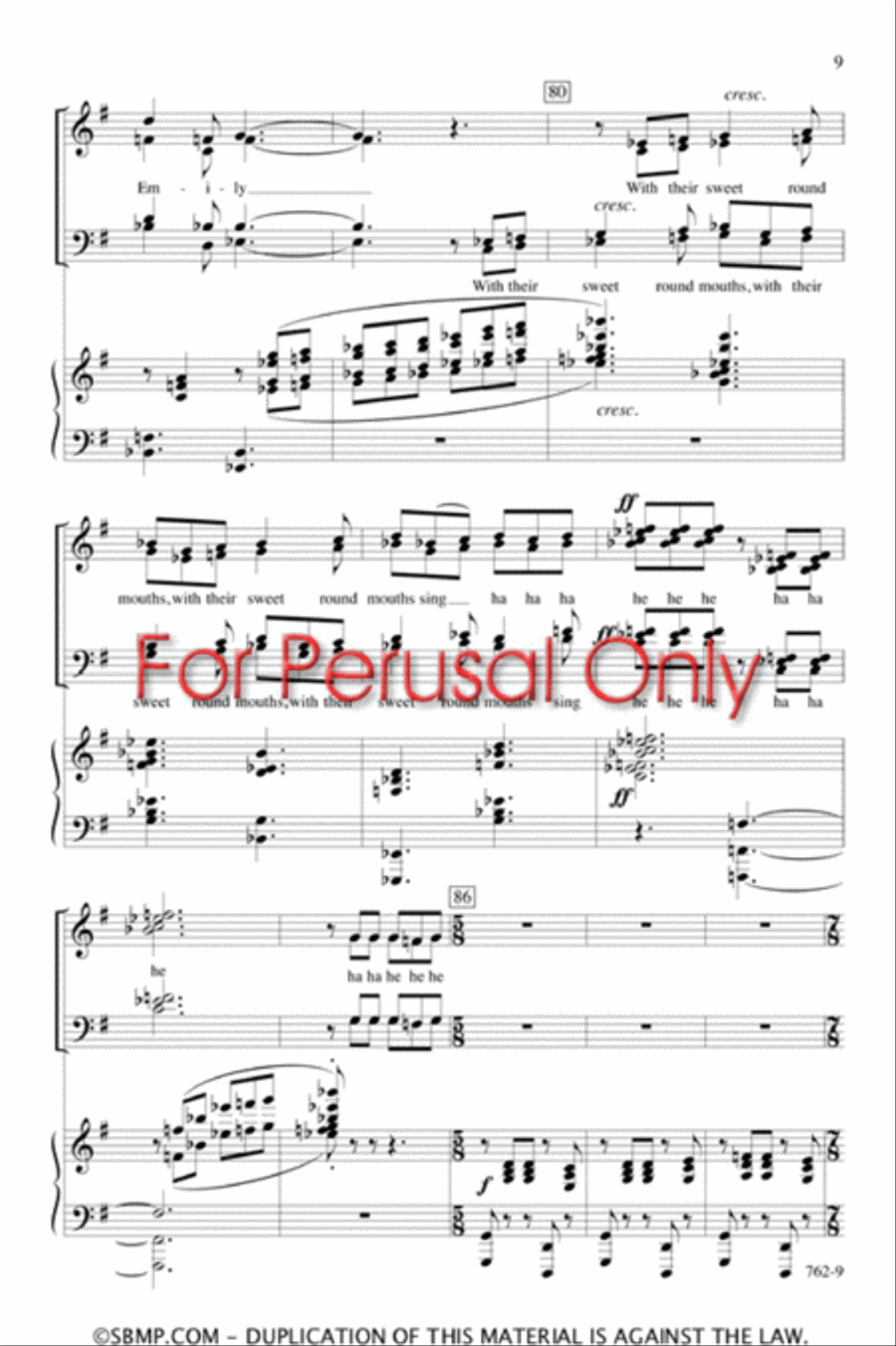 Laughing Song - SATB Octavo 4-Part scores gallery preview page 8