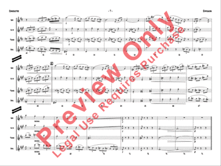Diffusion for Sax Quartet Small Ensemble scores gallery preview page 10