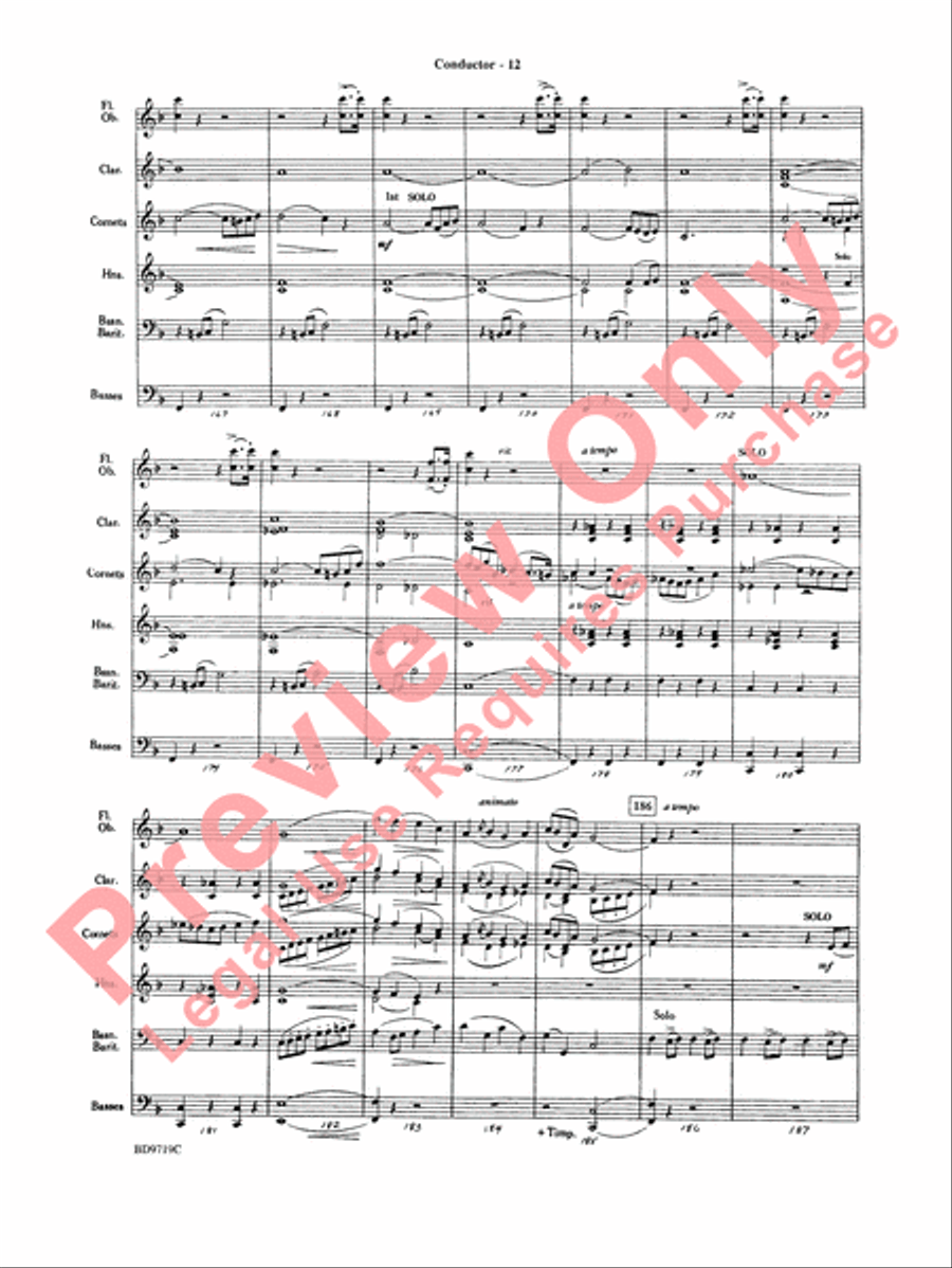 Manzoni Requiem (Excerpts) Concert Band scores gallery preview page 14