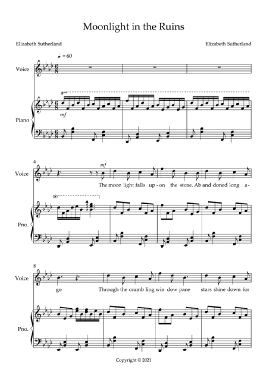Moonlight in the Ruins Small Ensemble scores gallery preview page 1