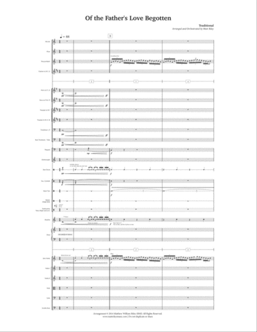 Of The Father's Love Begotten Full Orchestra scores gallery preview page 4