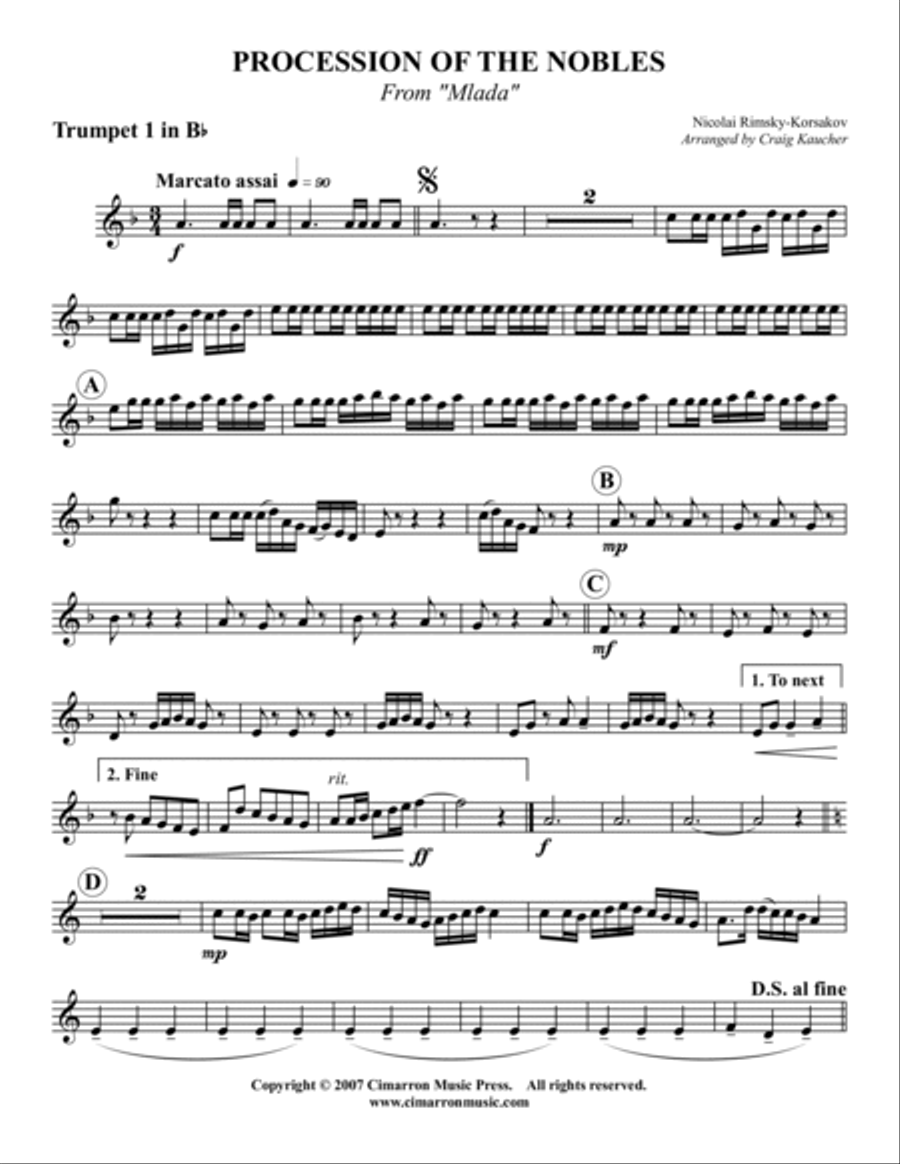 Procession of the Nobles Horn scores gallery preview page 4