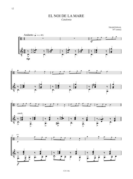 Christmas Carols. 20 Easy Arrangements for Viola and Guitar