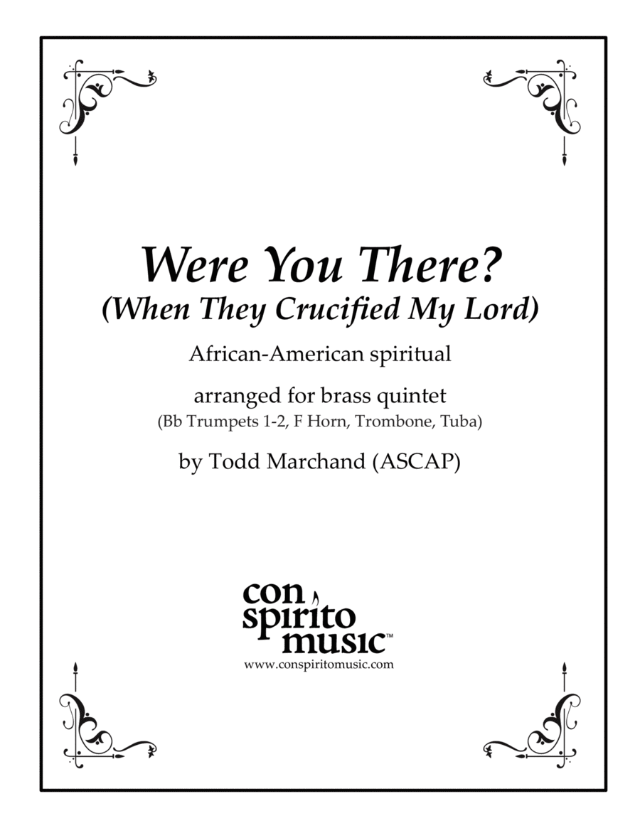 Were You There? (When They Crucified My Lord) - brass quintet Brass Quintet scores gallery preview page 1