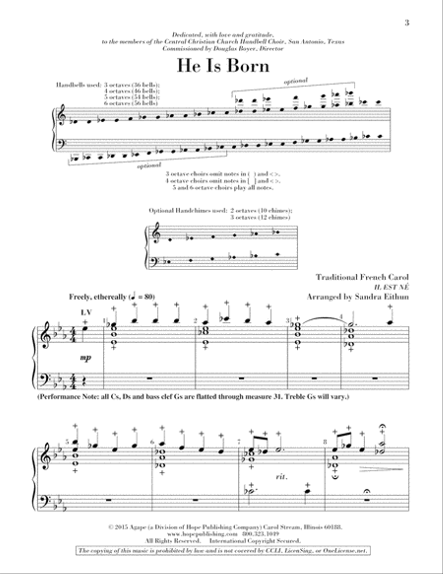 He Is Born He Is Born 5-Octaves scores gallery preview page 3