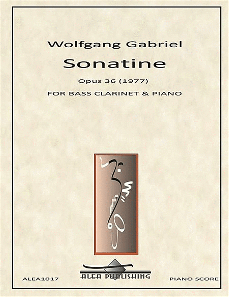 Sonatine Op. 36 Bass Clarinet scores gallery preview page 1
