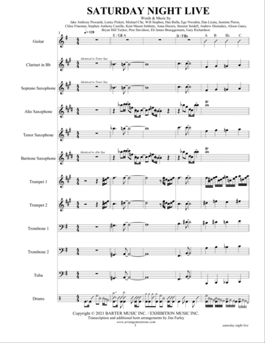 Saturday Night Live Large Ensemble scores gallery preview page 3