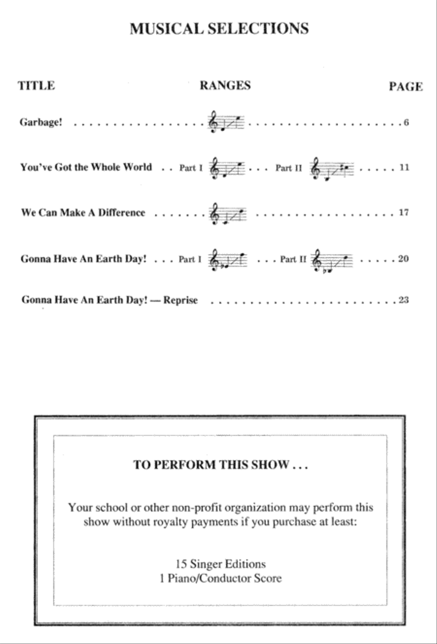 Gonna Have An Earth Day - Singer's Ed Unison Choir scores gallery preview page 4