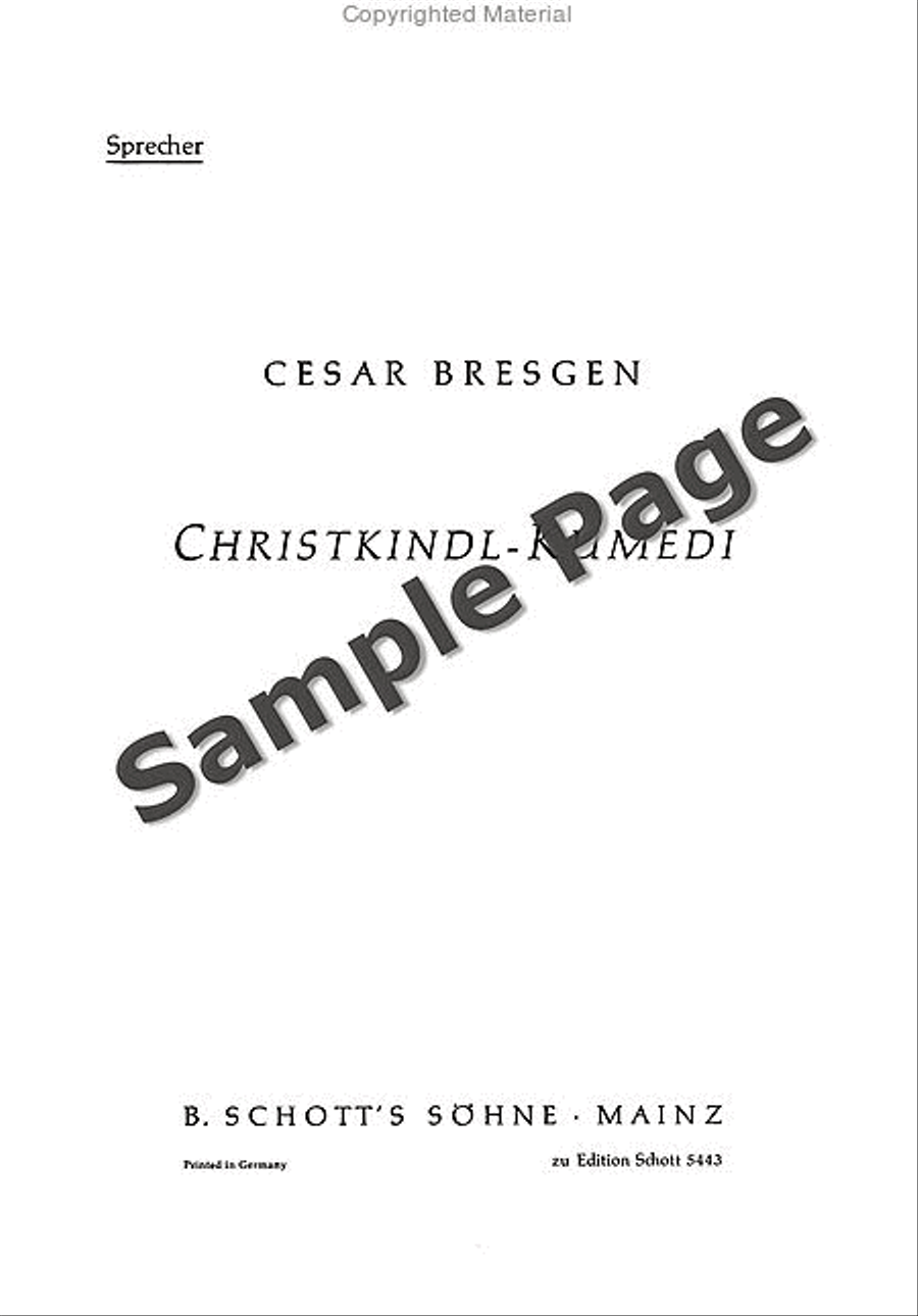 Christkinld-kumedi Speaking Part SSAATB scores gallery preview page 2