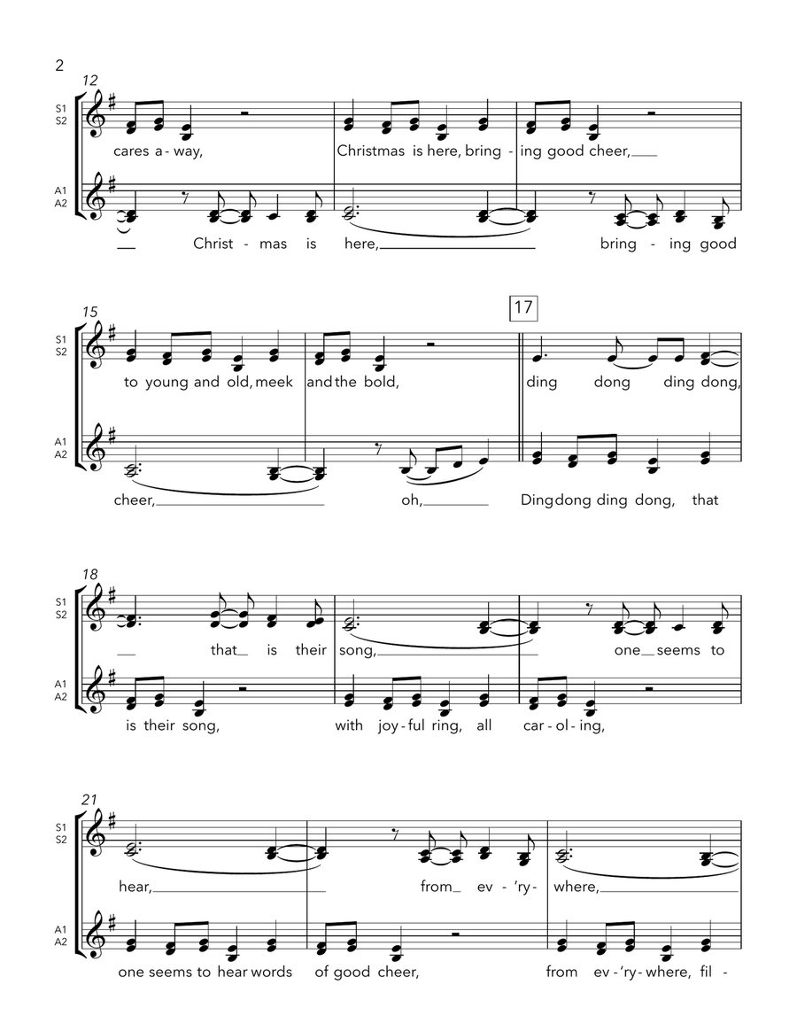 Carol Of The Bells Carol Of The Bells SSAA scores gallery preview page 3