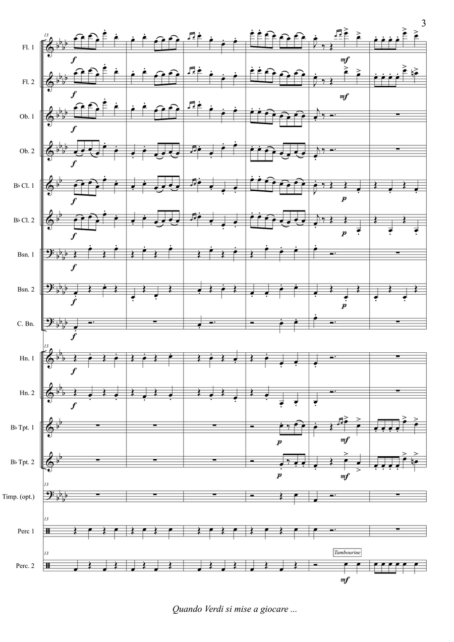 Quando Verdi si mise a Giocare - COMPLETE Concert Band scores gallery preview page 6