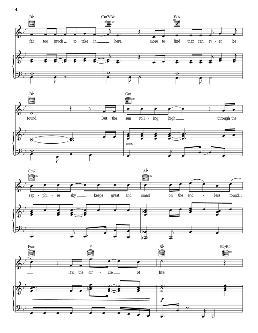 Circle Of Life (from The Lion King) Acoustic Guitar scores gallery preview page 4