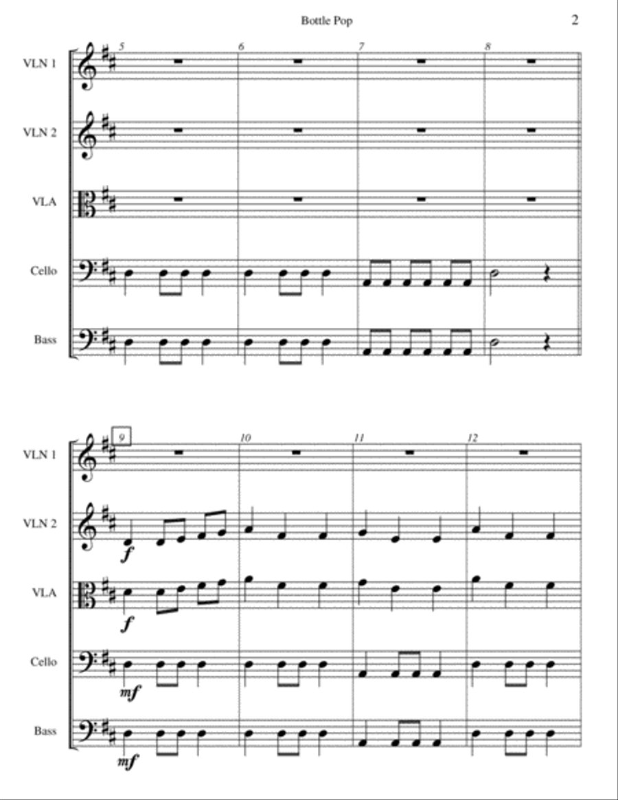A Trio of Camp Songs String Orchestra scores gallery preview page 3