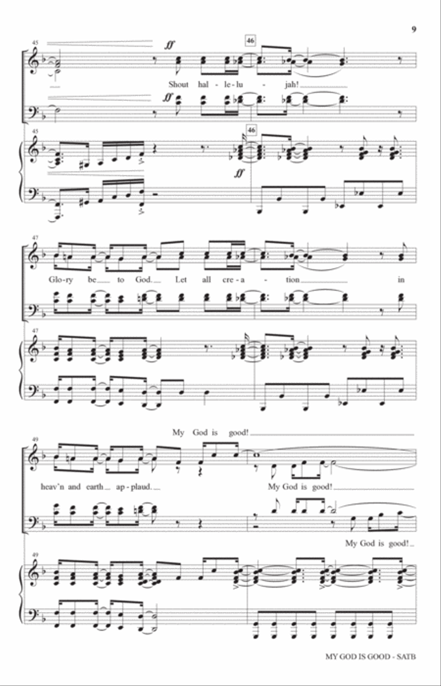 My God Is Good (arr. Joel Raney) 4-Part scores gallery preview page 8