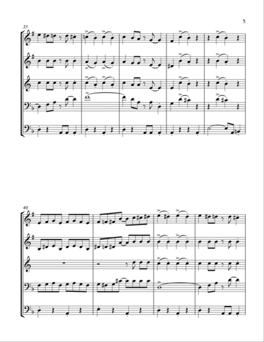 That's a Plenty: Brass Quintet Brass Quintet scores gallery preview page 5