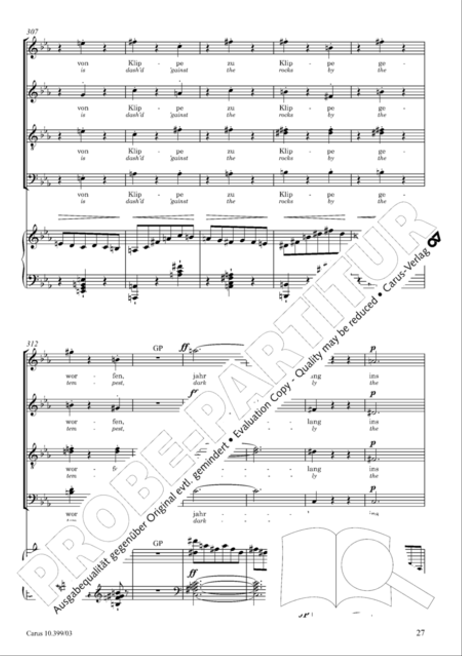 Schicksalslied, Op. 54 4-Part scores gallery preview page 28