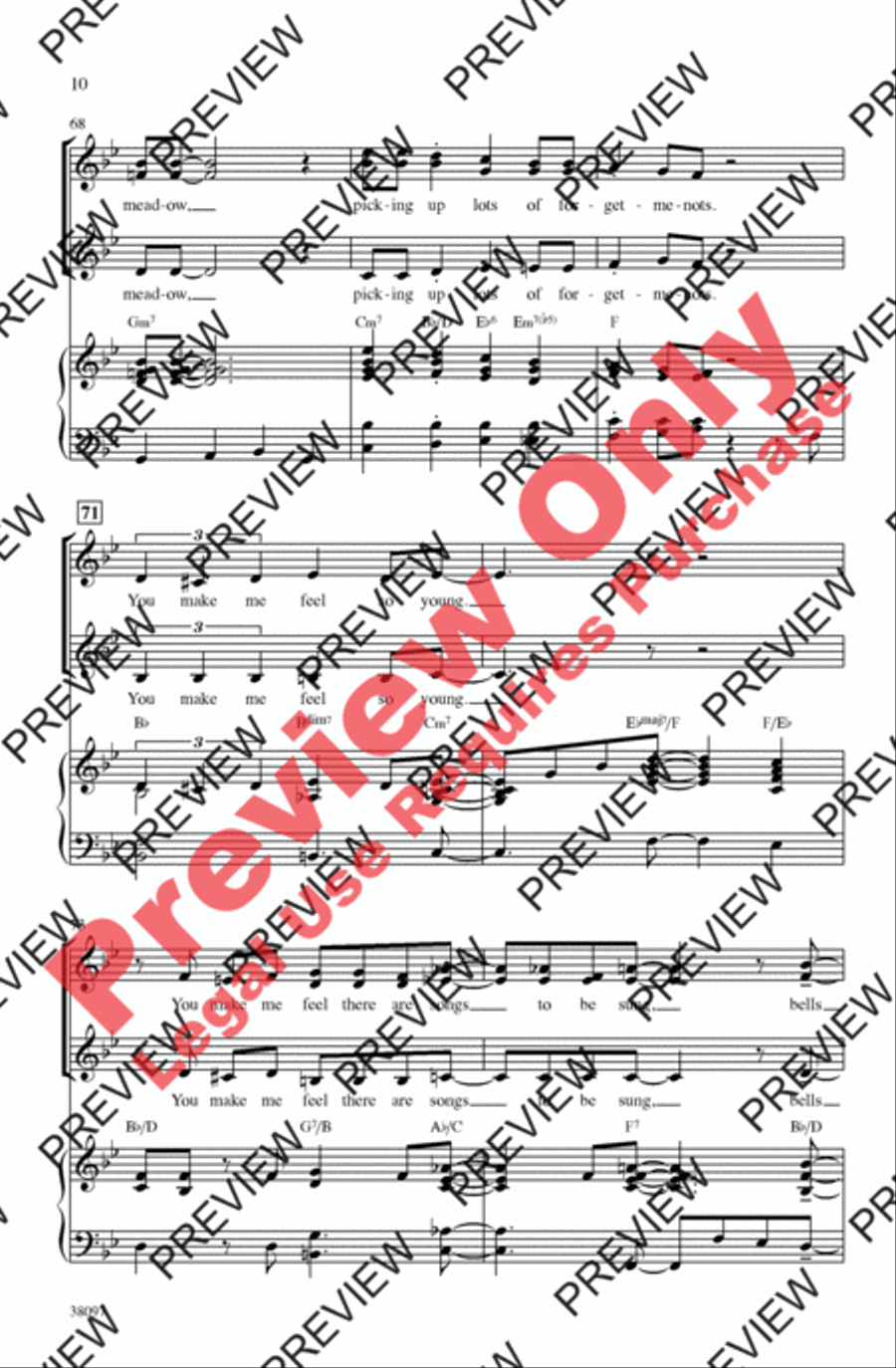 You Make Me Feel So Young Women's Choir scores gallery preview page 10