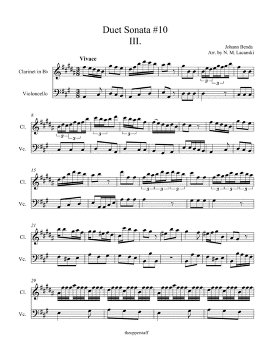 Duet Sonata #10 Movement 3 Vivace