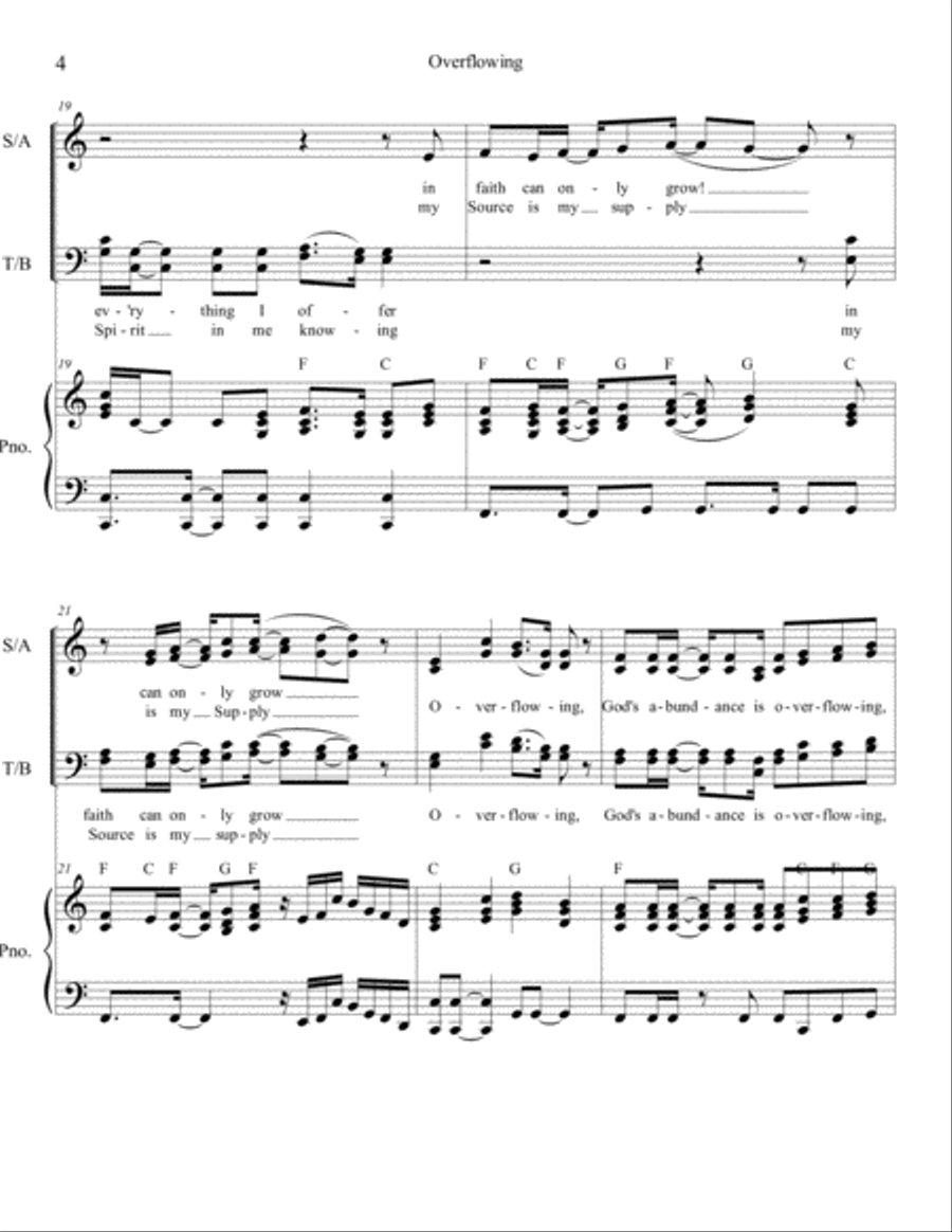 Overflowing 4-Part scores gallery preview page 4