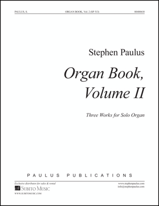 Book cover for Organ Book - Vol. II Three Works
