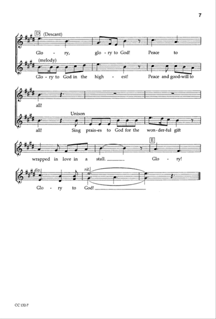 If I'd Been Around When Jesus Was Born - Singer's Ed Unison Choir scores gallery preview page 9