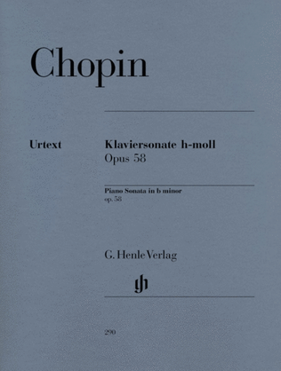 Book cover for Chopin - Sonata Op 58 B Minor Piano Urtext