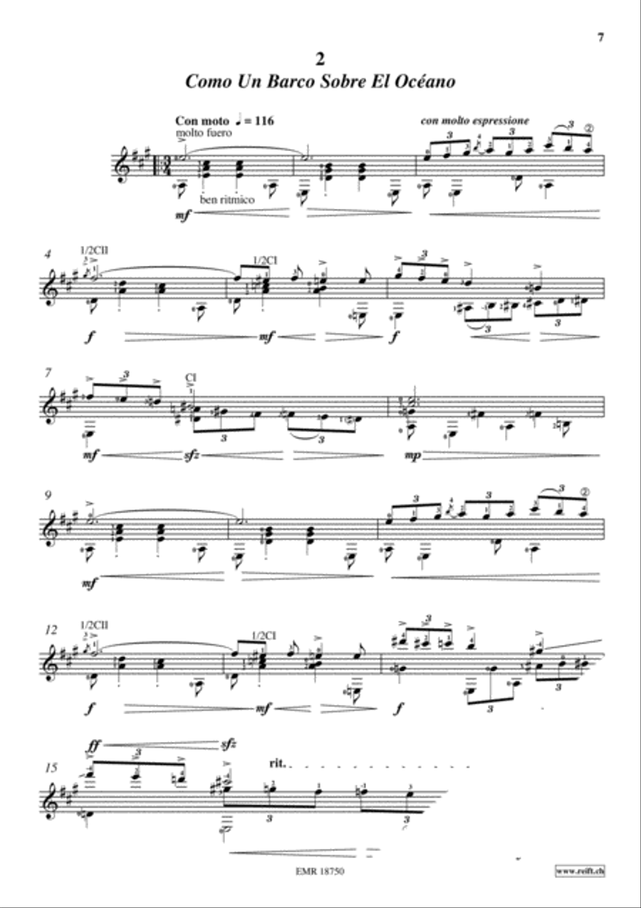 2 Tangos Classical Guitar scores gallery preview page 4
