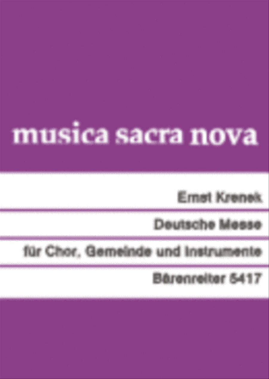 Deutsche Messe fur Chor, Gemeinde und Instrumente Clarinet scores gallery preview page 1