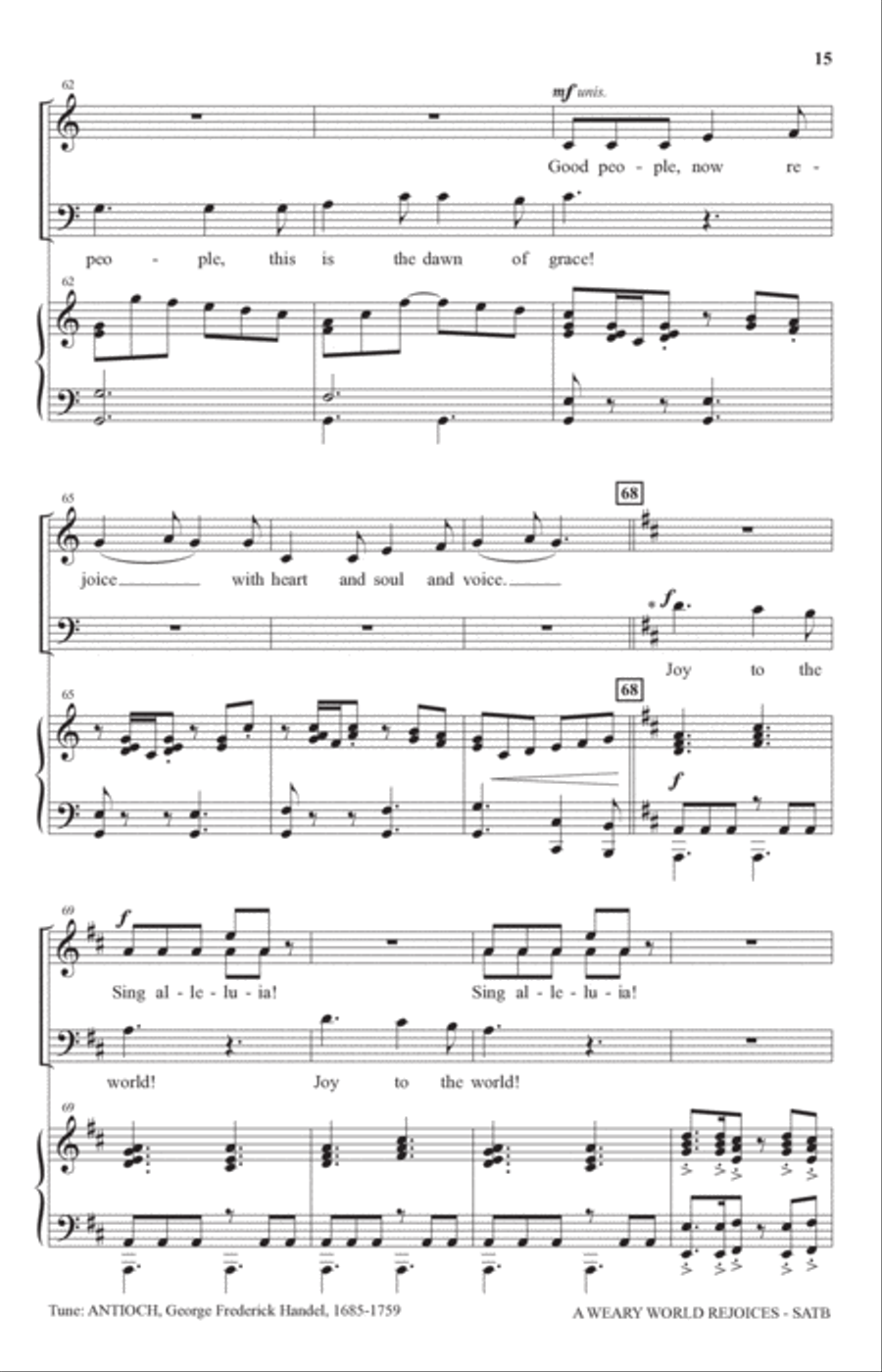 A Weary World Rejoices (A Chamber Cantata For Christmas) 4-Part scores gallery preview page 12