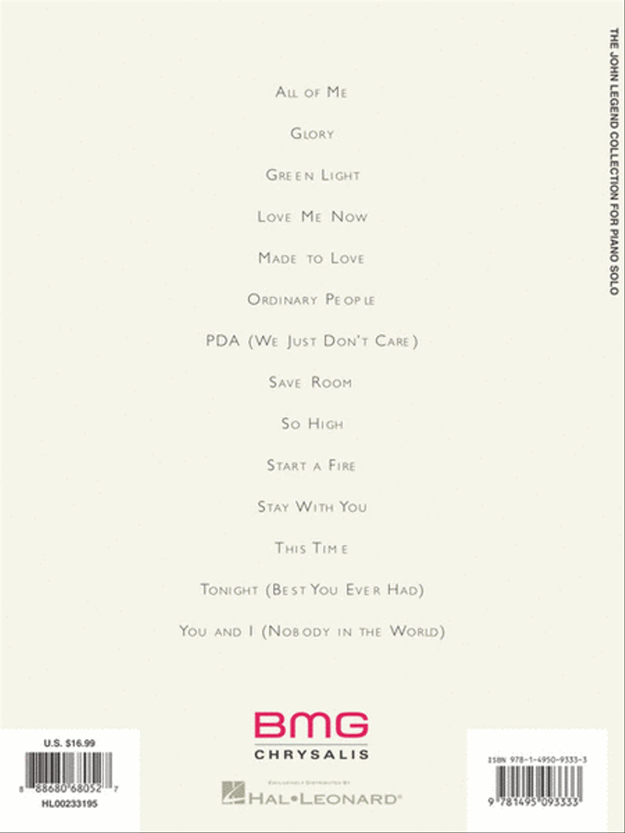 The John Legend Collection for Piano Solo Piano Solo scores gallery preview page 6