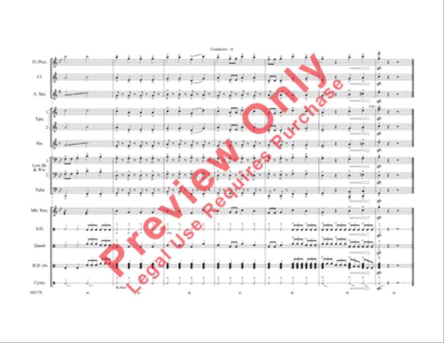 Right Round Marching Band scores gallery preview page 9
