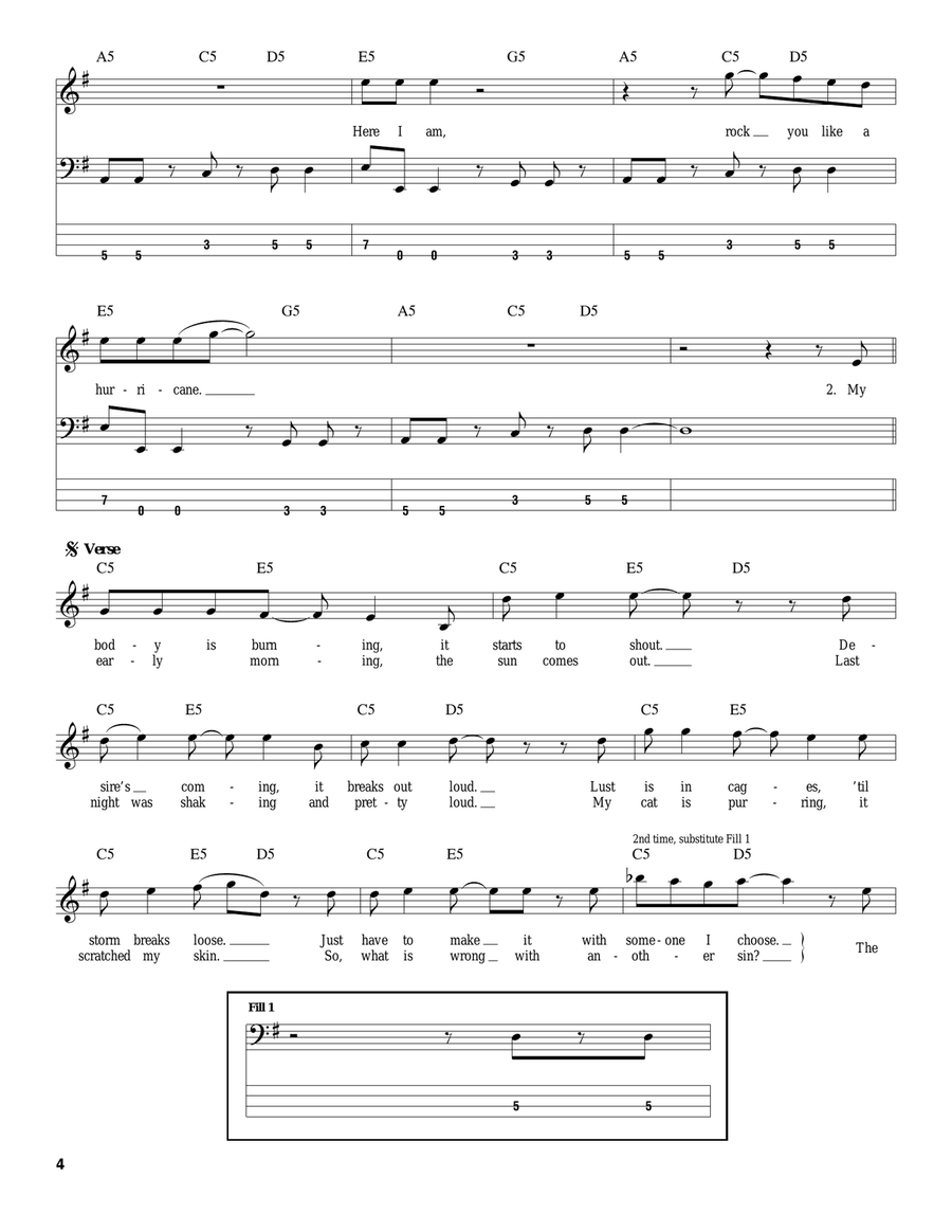 Rock You Like A Hurricane Acoustic Guitar scores gallery preview page 4
