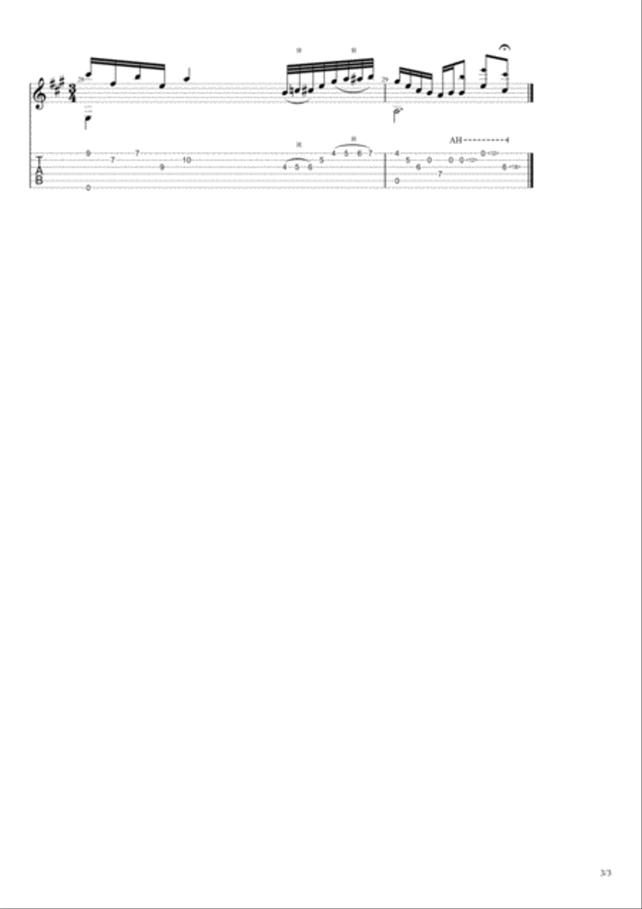 Falling into the green abyss - suite for guitar solo. Electric Guitar scores gallery preview page 3