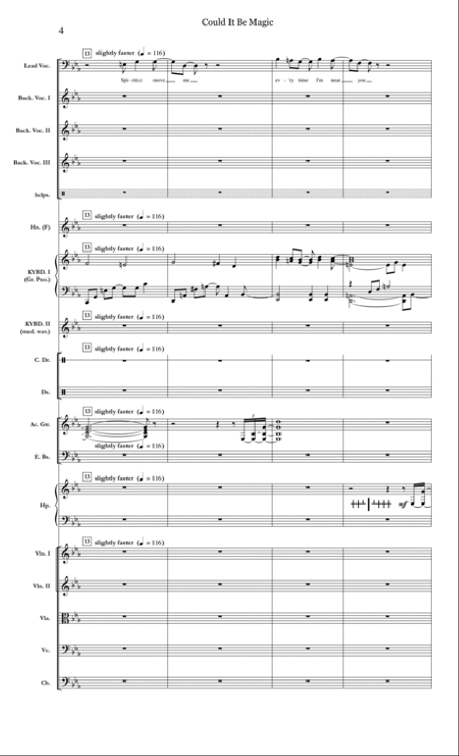 Could It Be Magic Full Orchestra scores gallery preview page 4