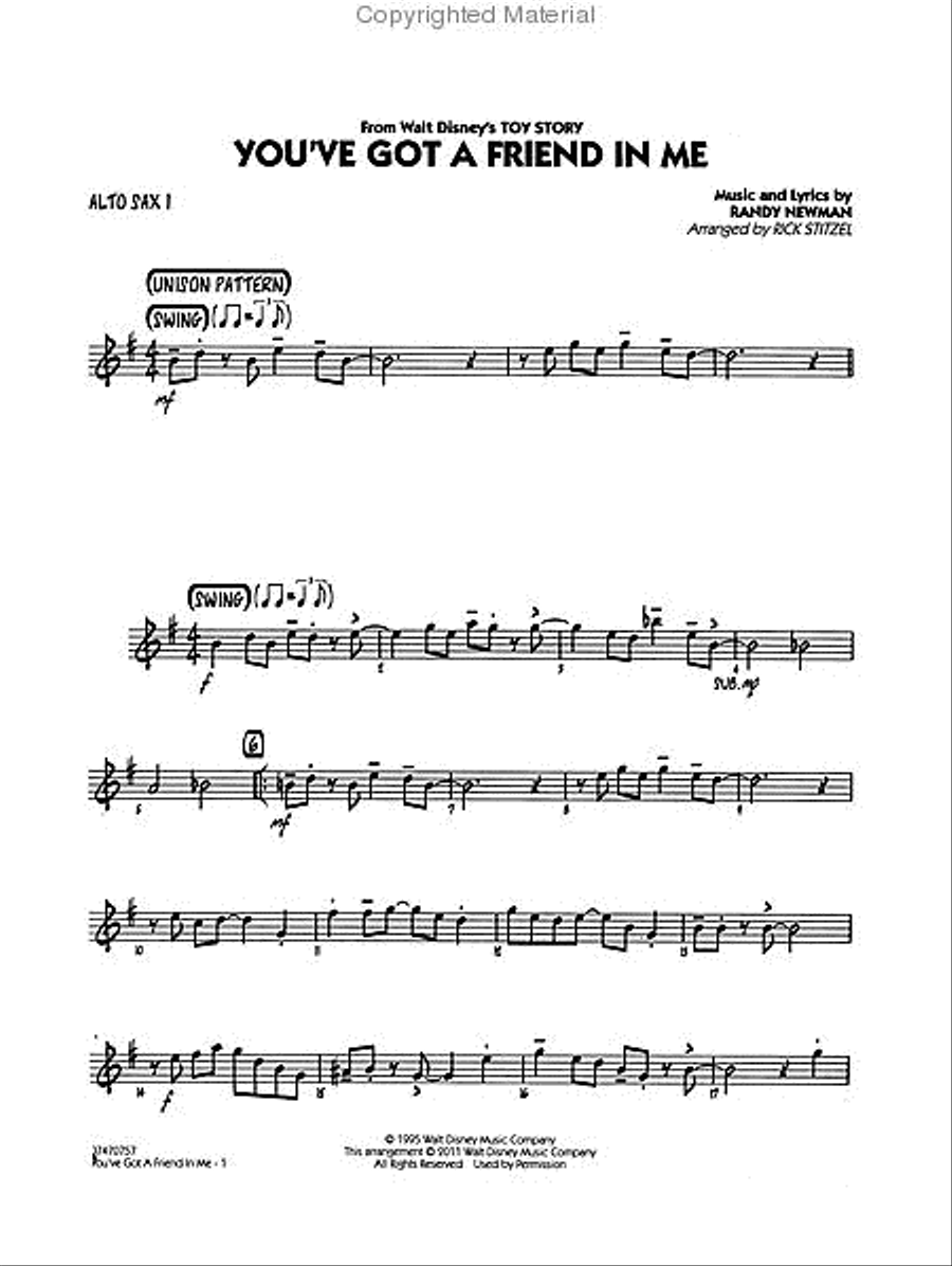 You've Got a Friend in Me Jazz Ensemble scores gallery preview page 4