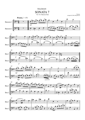 Teleman Bassoon Duet (Sonata 7, Presto, twv 41;3)