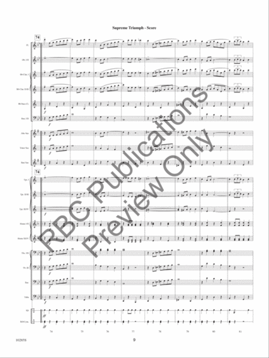 Supreme Triumph Supreme Triumph Concert Band scores gallery preview page 12