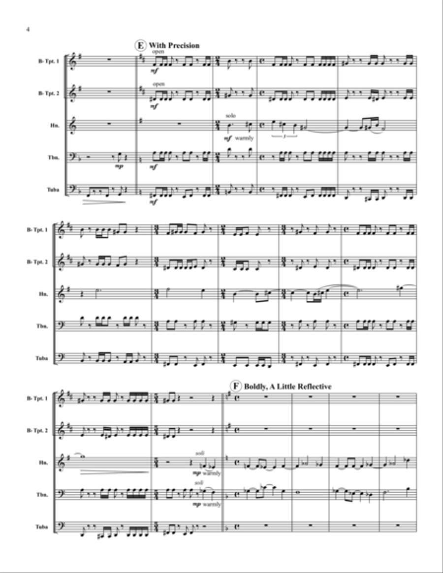 Roosevelt's Rough Riders Brass Quintet scores gallery preview page 4