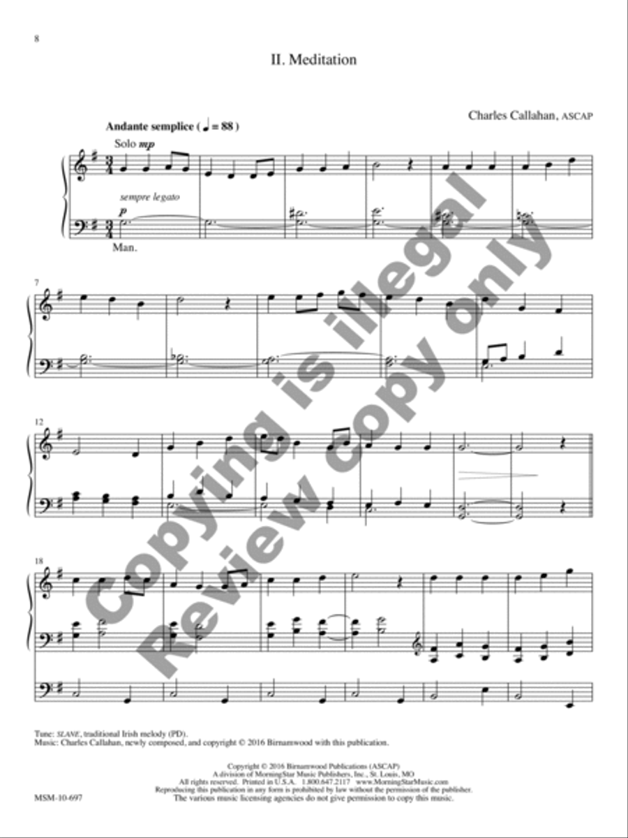 Celtic Suite Organ scores gallery preview page 5
