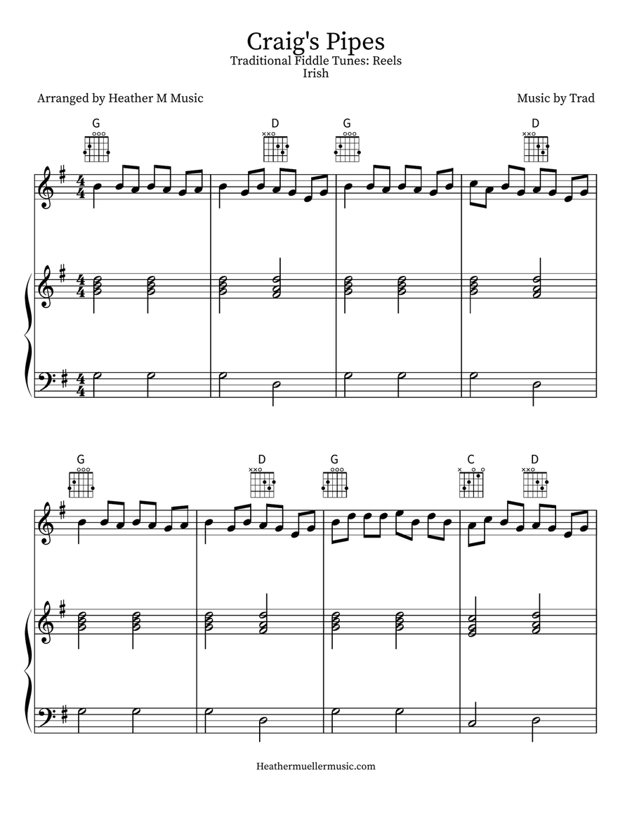 Craig's Pipes Violin Solo scores gallery preview page 1