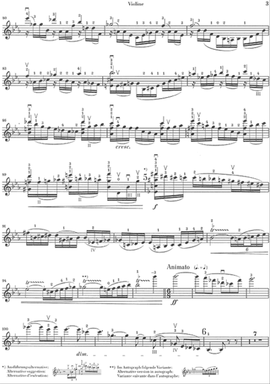 Poème for Violin and Orchestra Op. 25 Violin Solo scores gallery preview page 5