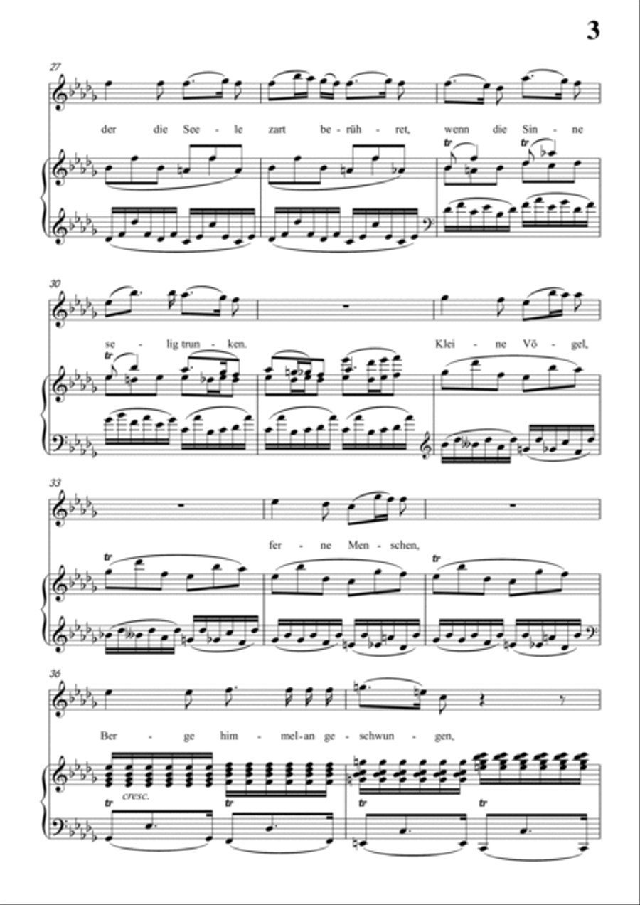 Schubert-Abendröth in bD for Vocal and Piano Voice scores gallery preview page 4
