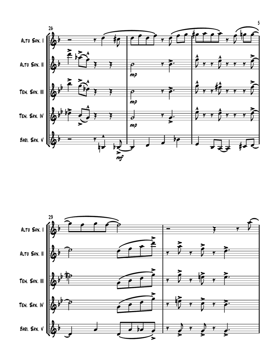 The Nanny Named Fran Woodwind Ensemble scores gallery preview page 5