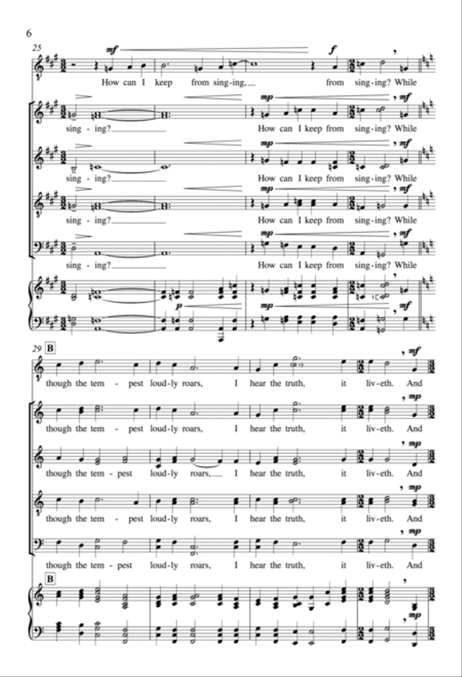 How Can I Keep from Singing? Divisi scores gallery preview page 5