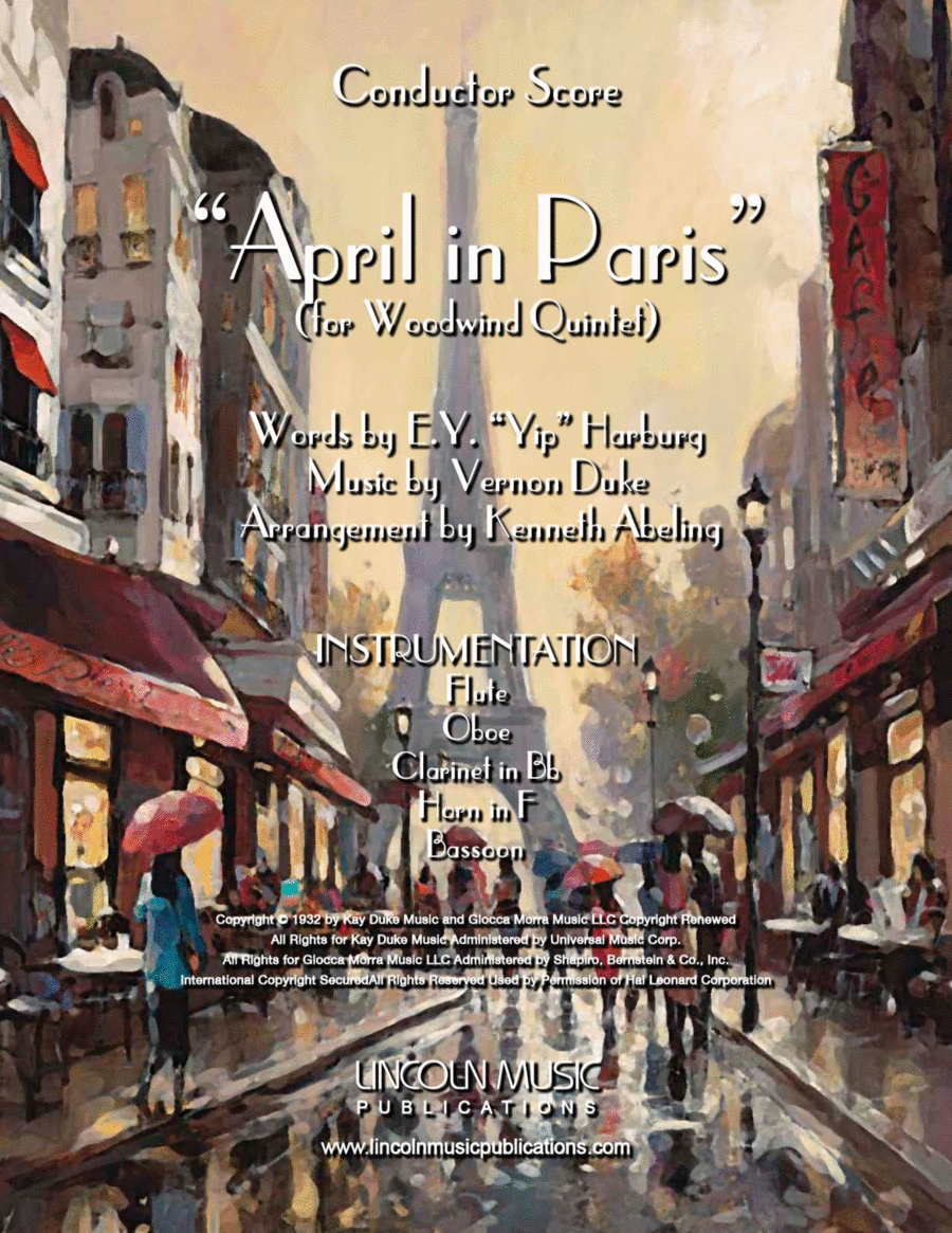 April In Paris Woodwind Quintet scores gallery preview page 1