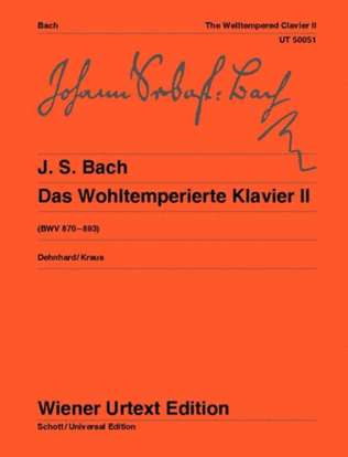 Book cover for The Well-Tempered Clavier, Vol. 2