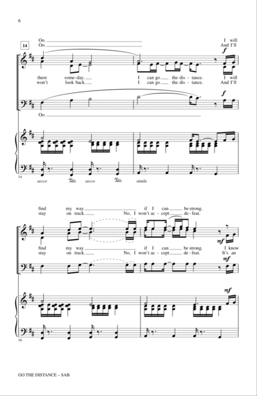 Go The Distance (from Hercules) (arr. John Leavitt) 3-Part scores gallery preview page 4